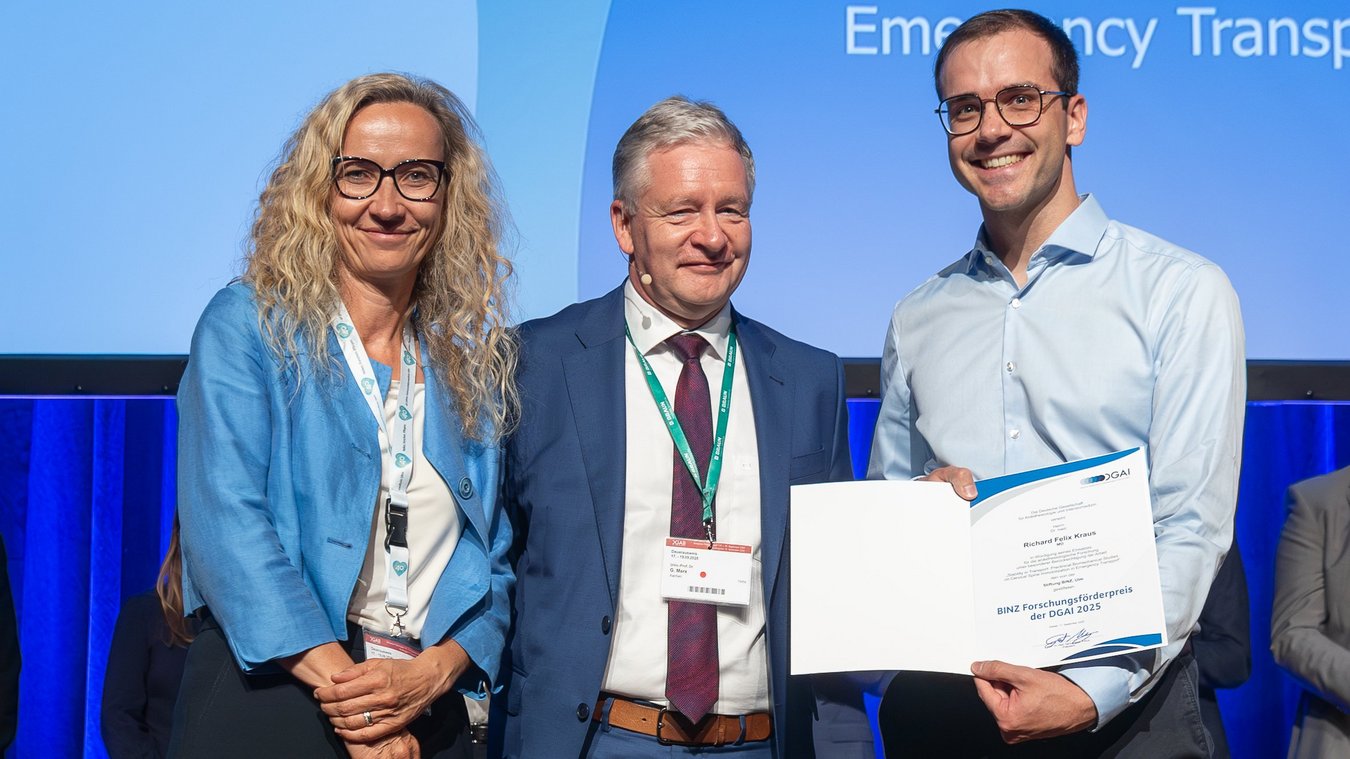 UKR, Uniklinikum Regensburg, Dr. Richard Kraus, BINZ-Förderpreis, DGAI